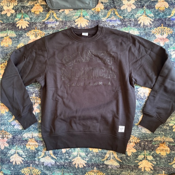 Herschel Supply Company Other - NWOT Herschel Supply Company Black Santa Monica California Embossed Crewneck
